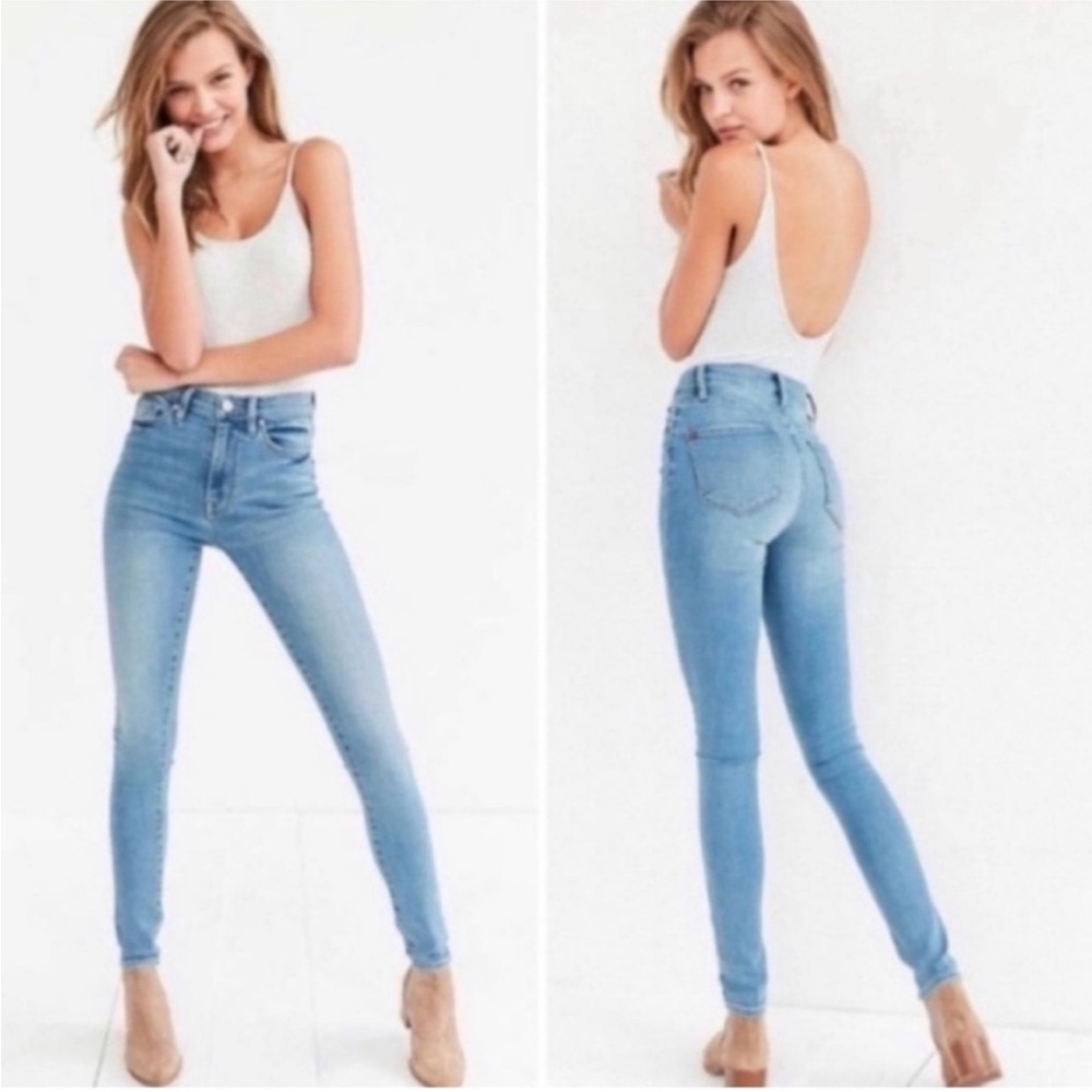 BDG Urban Outfitters Slim Stretch Mid-Rise Light Denim Jeans Size 29 x 30